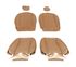 Triumph TR6 Leather Faced Seat Cover Kit and Head Rest Covers for 2 Seats - Beige - RR1049BEIGELEATH - 1