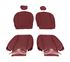 Triumph TR6 Leather Faced Seat Cover Kit and Head Rest Covers for 2 Seats - Chestnut - RR1049CHESTNUTLE - 1