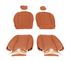 Triumph TR6 Leather Faced Seat Cover Kit and Head Rest Covers for 2 Seats - New Tan - RR1049NTANLEATH - 1